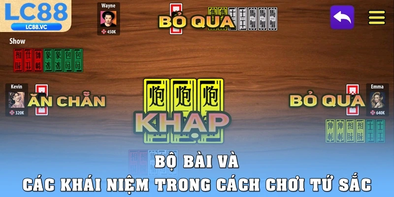 Bộ bài và các khái niệm trong cách chơi tứ sắc